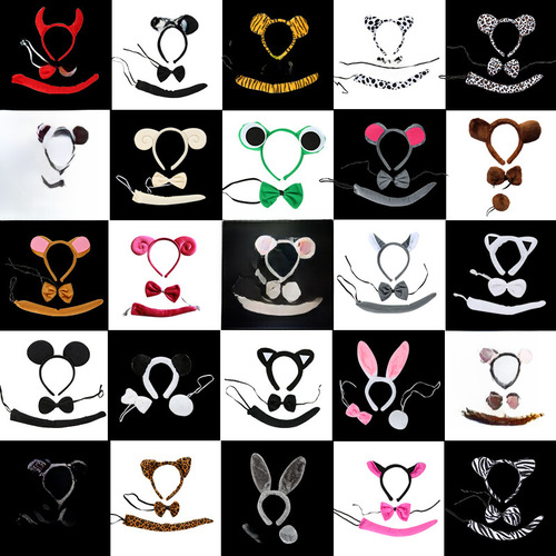 Children's Day performance props cartoon headbands tiger mouse cat street stall small animal headband