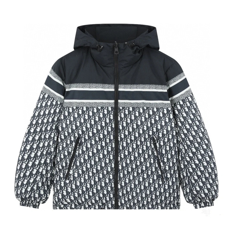 九江羽绒服跨境D迪家正确版满logo秋冬季保暖夹克可双面穿外套|undefined
