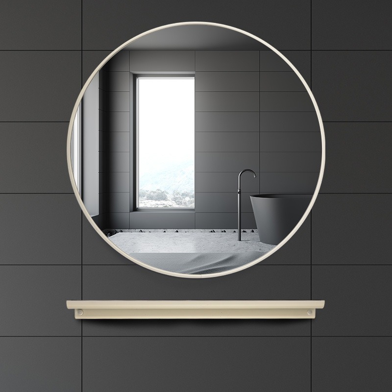 Espejo de pared escandinavo sin perforación espejo de baño inodoro autoadhesivo espejo de maquillaje de pared espejo redondo