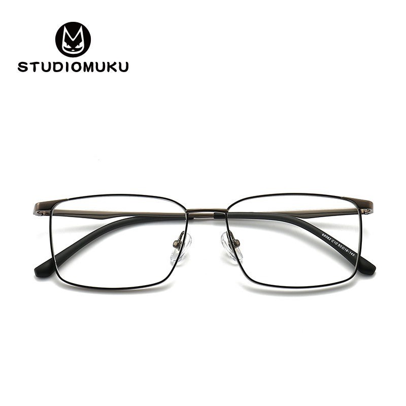 STUDIOMUKU mu fresco gafas marco hombres pueden coincidir miopía lente cara grande marco completo ultra-ligero