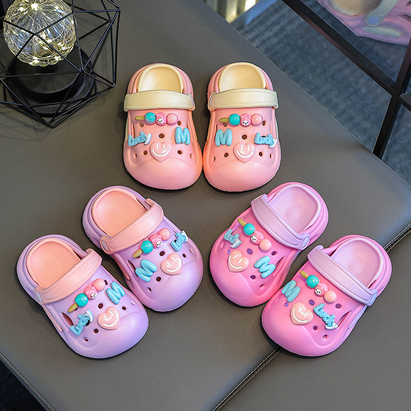 soft comfortable cartoon children's Crocs-style slippers