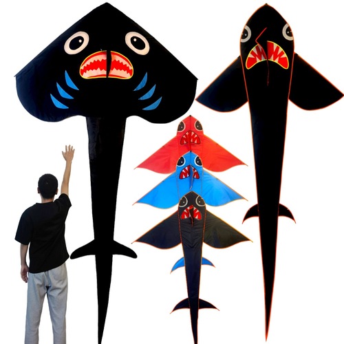 New Large Shark and Manta Ray Kite for Adults with Line Wheel, Easy to Fly - Weifang Kite Manufacturer Wholesale
