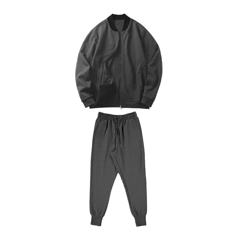 700g Weight Long Sleeve Sleeve Length Cotton Blend, Polyester Fabric Type Pants Sets Sets Type 2 Pieces Set Quantity Casual Occasion Collarless Neckline Regular Fit Fit Type Solid Color Pattern Spring, Autumn Season Men's Gender Simple Style Style Casual Men's Simple Style Solid Color Cotton Blend Polyester Pants Sets 85