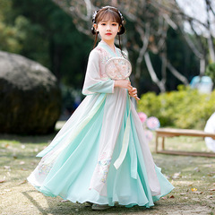 Ladie's Hanfu Children's Ancient Costume Super Fairy Autumn Dress 2025 New Version Little Girl Ancient Style Tang Dress Spring Autumn Long Sleeve Chinese Style