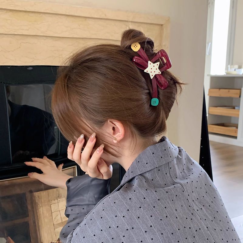韓国東大門2025年新作ヘアクリップ、女性用ヘアピン、高級感のあるシャーククリップ、ヘアアクセサリー、ヘアピン|undefined