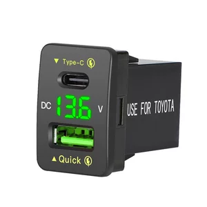 Yeni Avtomobil USB Şarj Cihazı 66W Sürətli Şarj 12-24V Type-C