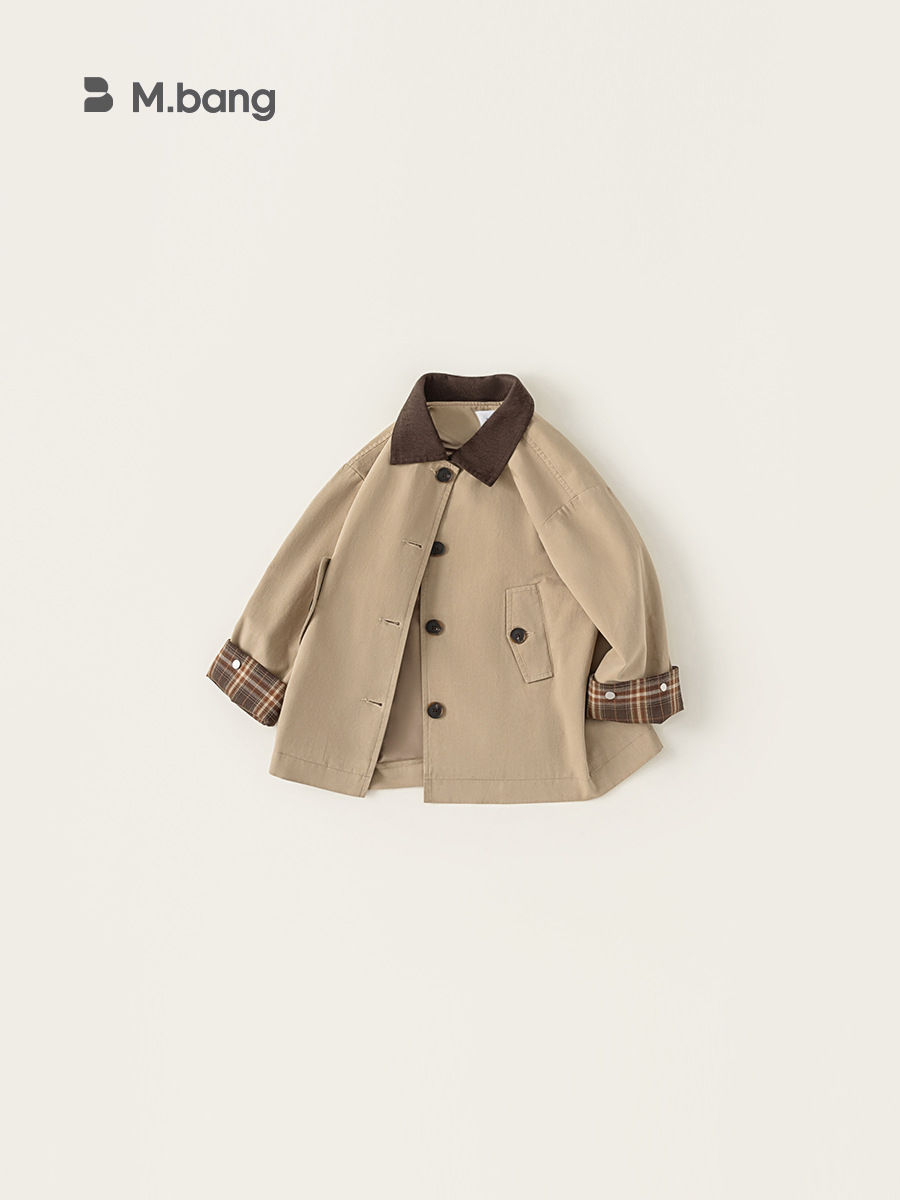 Youbao ropa para niños chaquetas para niñas otoño nuevos tops para niños ropa de otoño gabardina de solapa de estilo occidental para niños grandes y niñas