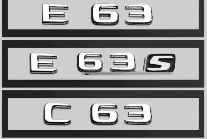 Mercedes-Benz car emblem, rear badge, E/C-Class, E300L/GLC/GLE/AMG/260L, digital English lettering, rear badge modification