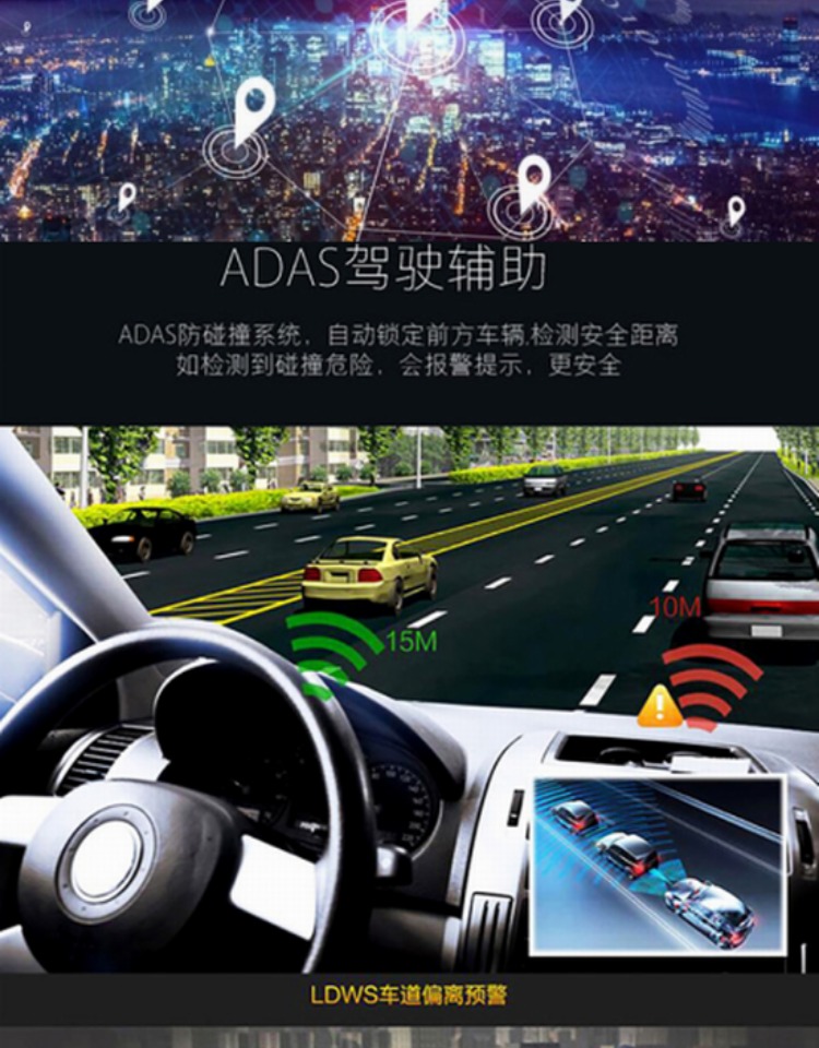 New Smart Screen Center Console Navigation Driving Recorder Electronic Dog Streaming High-Definition Bluetooth Reversing Body