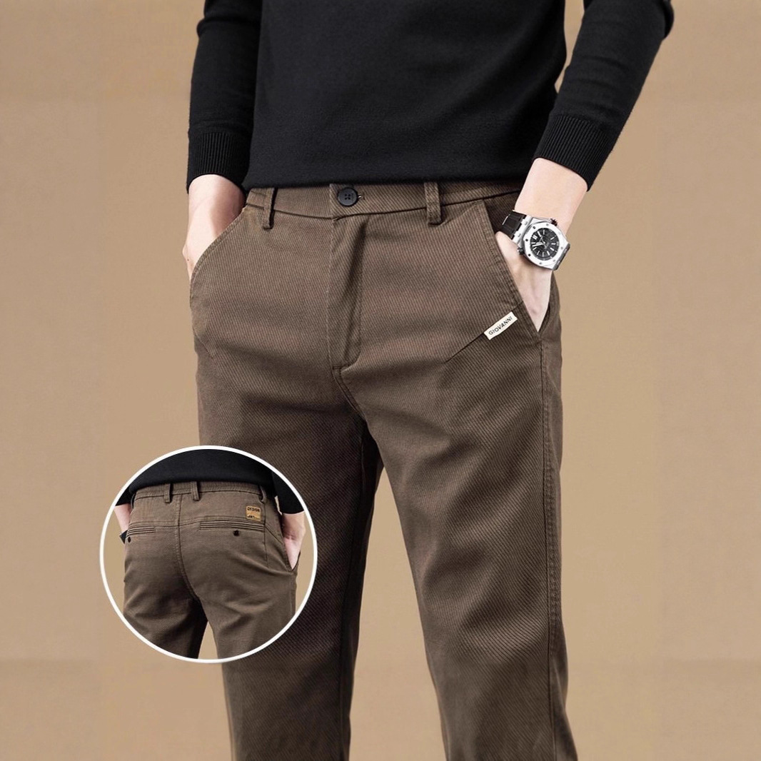 Trendy Men's Casual Pants Autumn Slim Fit Long Pants Youth High-End Fashion Versatile Men's Casual Pants