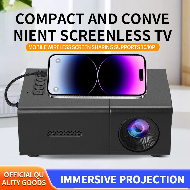 Yg300S New Cross-Border Micro Mini Projector Home Cross-Border Led Portable Projector Mobile Phone Same Screen