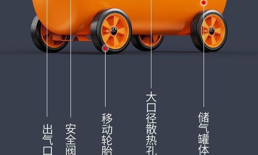 Industrial-grade high-power oil-free air compressor 220V small low-noise portable air pump