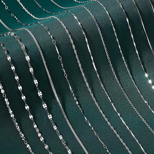 s999 sterling silver necklace women's clavicle chain pure silver chain without pendant snake bone new single chain one piece wholesale