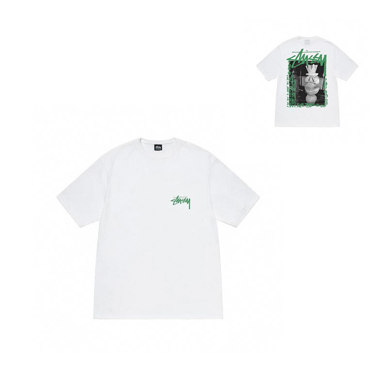 国境を越えた卸売りstyスチュアート黒8クラシック24ss半袖純綿夏ゆるいtシャツ男女同金|undefined