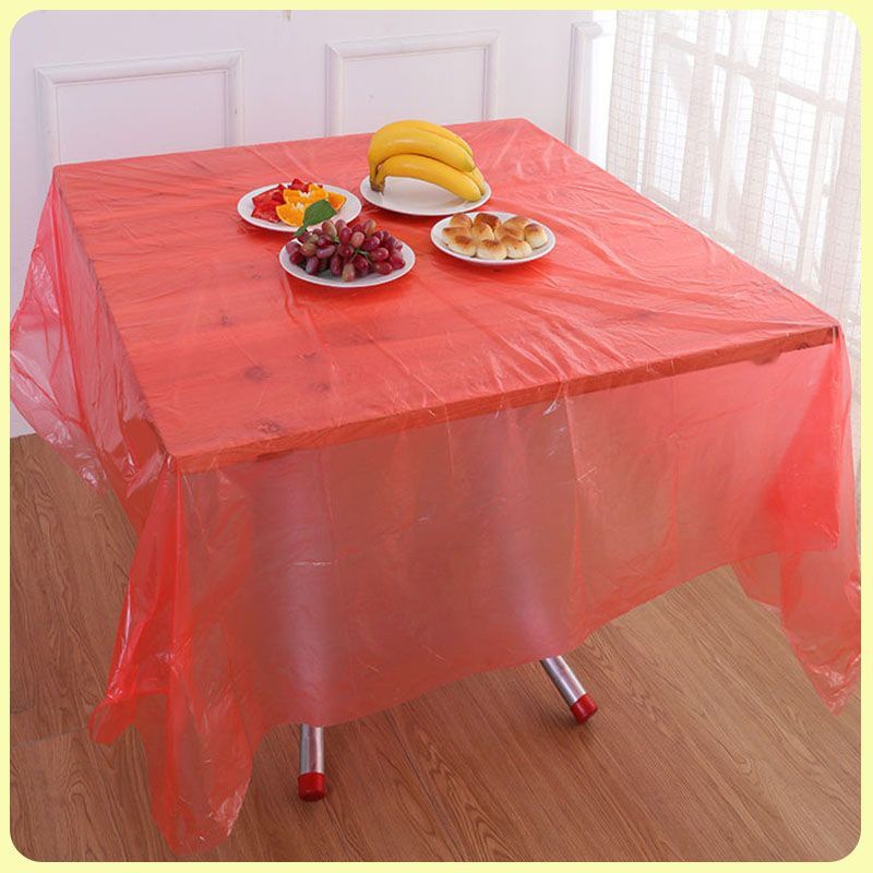 Disposable tablecloths thickened tablecloths disposable square tablecloths rectangular table round table plastic film home wedding celebration