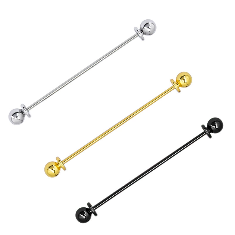 [Высококачественная медь] Мужской деловой фиксатор галстука, воротник рубашки, зажим для воротника, модные аксессуары в стиле ретро, ​​зажим для воротника