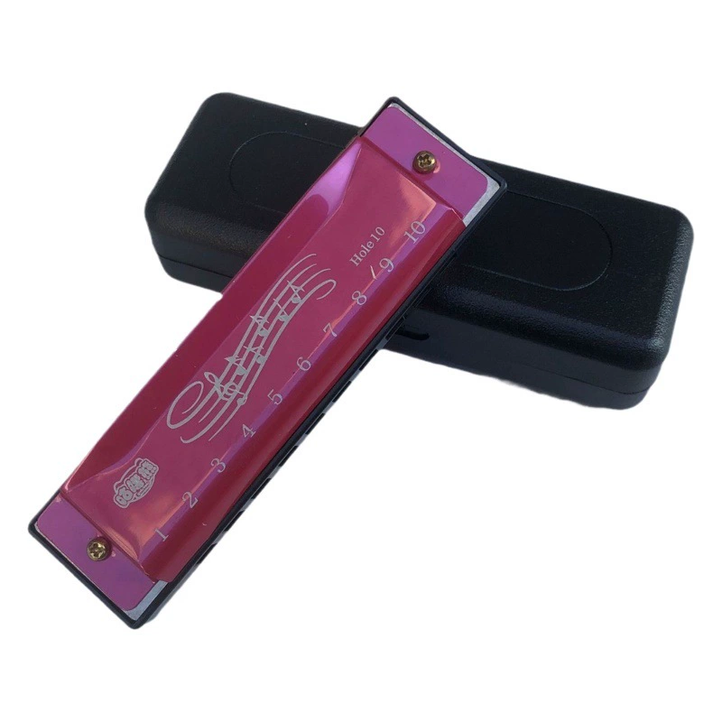 10-луночные губные гармошки из титанового металла, играющие в развивающие игрушки, дети-Начинающие студенты используют Музыкальные инструменты для взрослых-самоучки