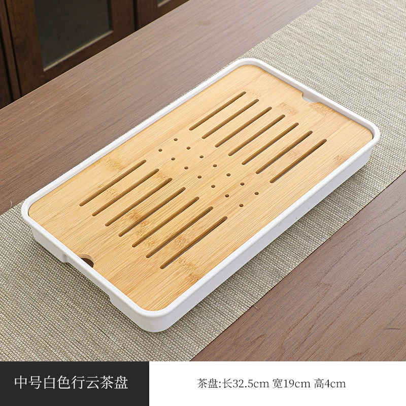 Bamboo Tea Tray — Rectangular & Square Drip Trays, Multi-Size 19–43 cm, Storage & Drainage