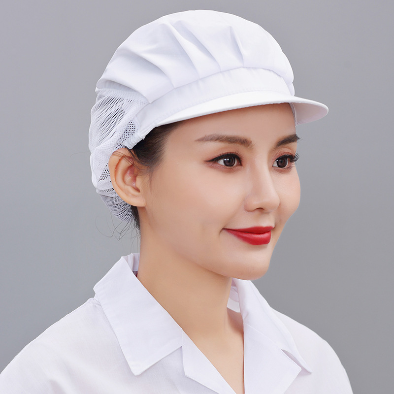 Hotel Kitchen Catering Chef Work Cap Food Factory Safety Mesh Cap Breathable Dustproof Hat for Men and Women