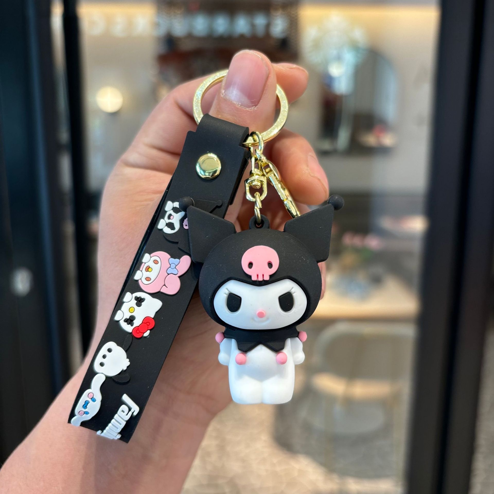 Transfronterizo Sanrio llavero pvc muñeca colgante Kulomi llavero agarre bebé máquina colgante pequeño regalo al por mayor