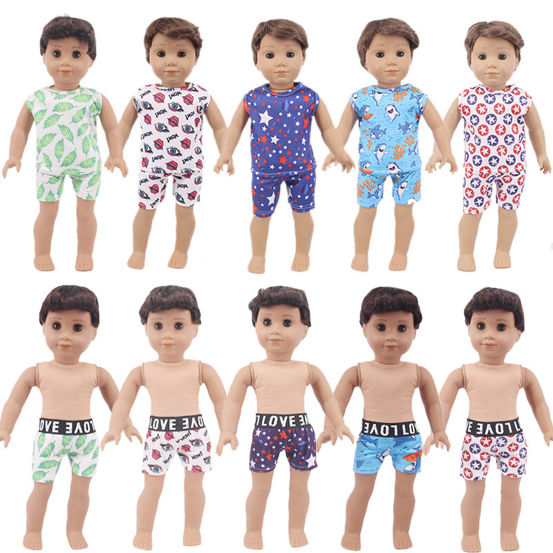 43cm summer doll beach shorts underwear 18 inch American boy doll girl toy clothes