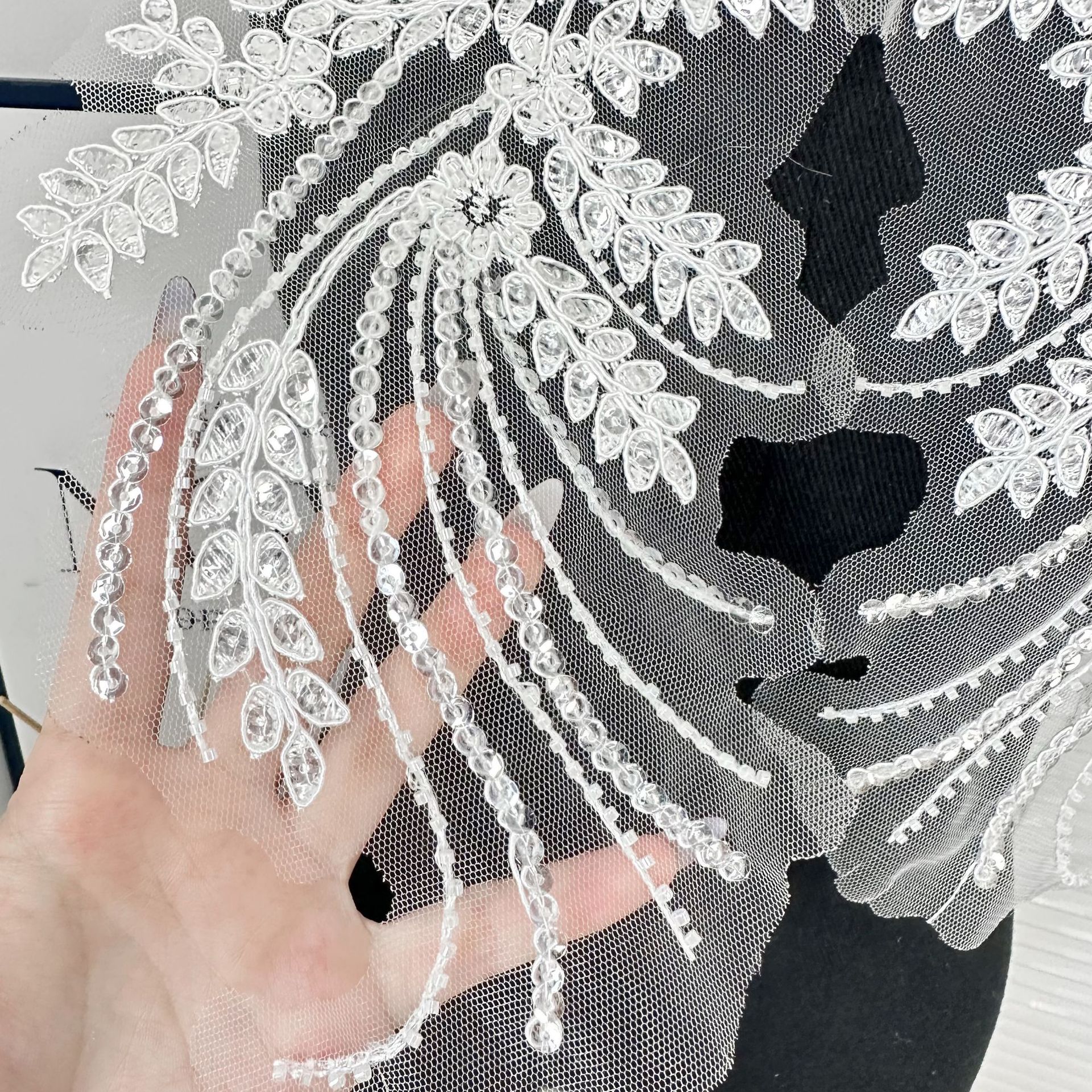 24g Weight Clothing Sticker Patches Classification 1 Pair Quantity Polyester Material Wings Pattern Elegant Style 1 Pair Elegant Wings Polyester Clothing Sticker Patches 17