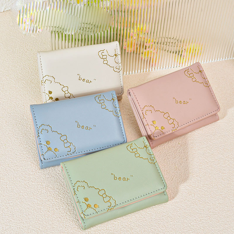 Cartera plegable triple para damas lindas explosivas