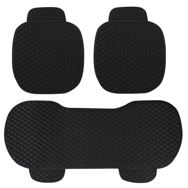 Seat cushion, seat cover – Xiao Ling Seasons Small Rhombus - small-rhombus-linen-classic-black-three-piece-set
