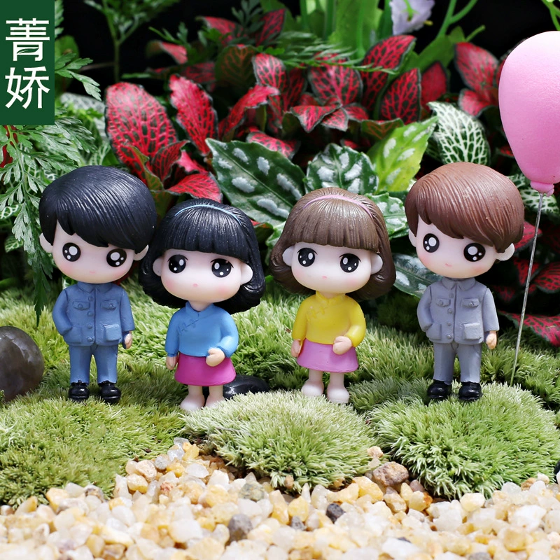 Художественная пара сделала мох сочный микропейзаж DIY материал горшок Садоводство зеленое растение Цветочные украшения