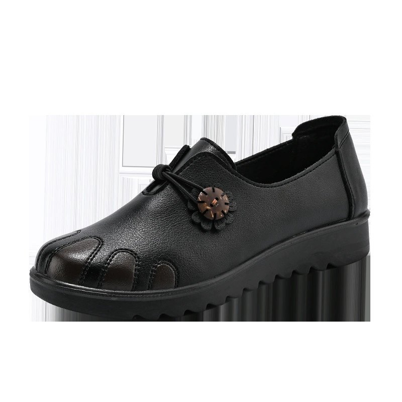 2025 Mom Shoes Цельные туфли с доставкой на независимую станцию AliExpress для путешествий на открытом воздухе с полиуретановой подошвой, большого размера, с поверхностью из искусственной кожи, элегантные