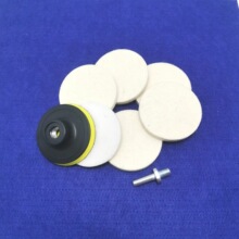 植绒羊毛轮自粘羊毛毡片 大理石不锈钢镜面抛光轮 细毛抛光盘