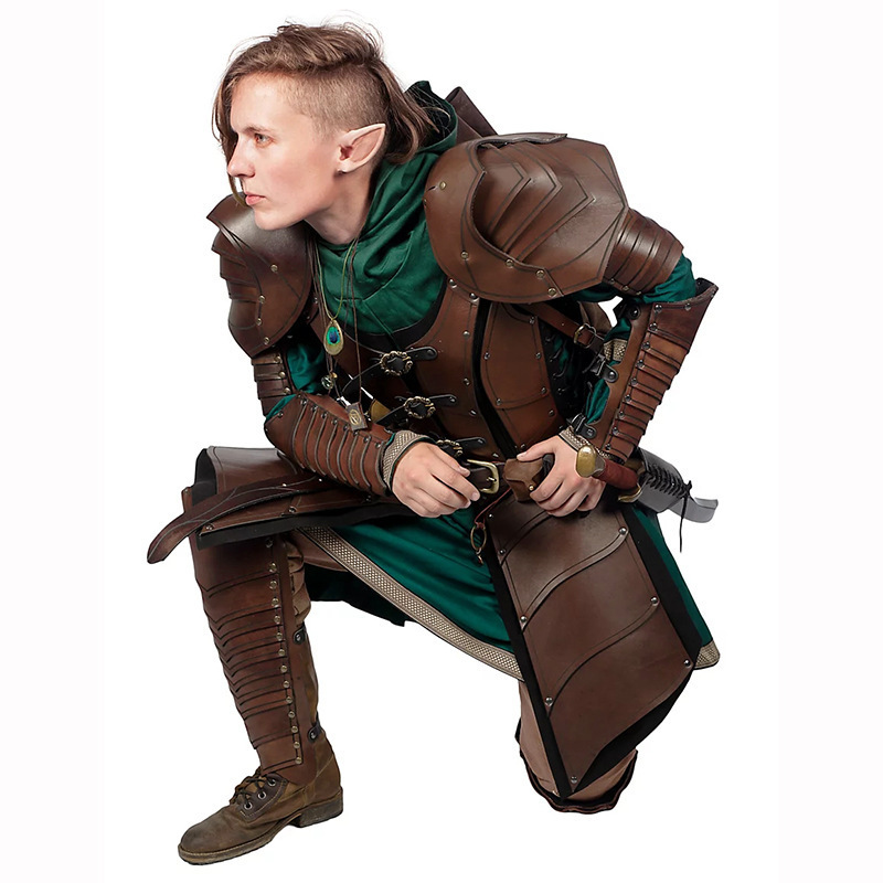 Medieval Knight Cosplay Elf Warrior Leg Guards Knee Guards Halloween Cosplay Props Armor Wholesale