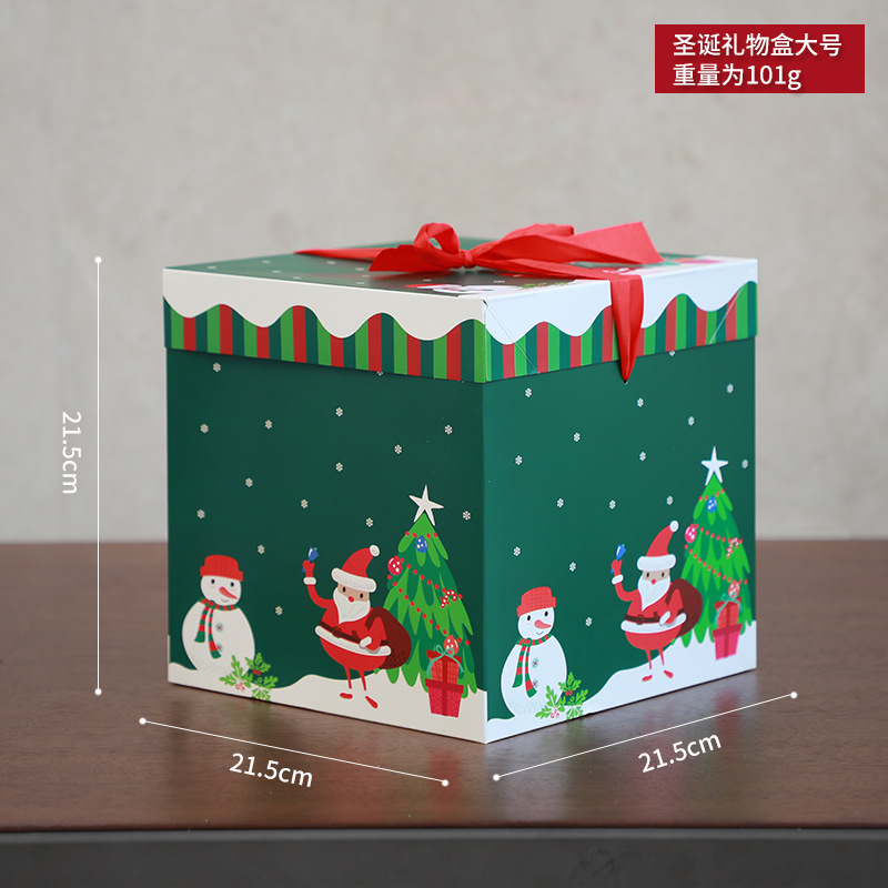 Navidad regalo embalaje caja de regalo decoración escena diseño suministros Nochebuena caja de dulces niños adultos