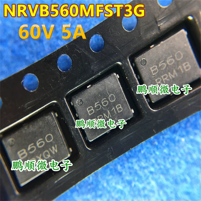 Диод Шоттки NRVB560MFST3G 60 В 5 А DFN-5 (5x6) маркировка B560