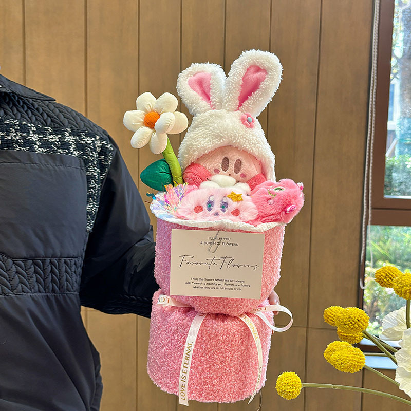 Regalo de Cumpleaños para el Día del Maestro, Temporada de Regreso a Clases, Ramo de Muñecas, Peluche de Kirby Strawberry Bear Kuromi Sanrio