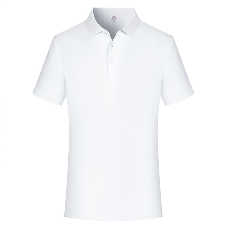 Hombres 7A antibacterianos sensación fría poliéster algodón sin huellas verano mangas cortas ropa de trabajo de negocios ropa de trabajo polo personalizada