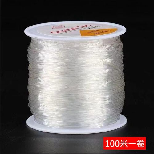 Imported transparent crystal elastic cord for durable beaded bracelets, suitable for handmade prayer beads and beaded cord for bracelets