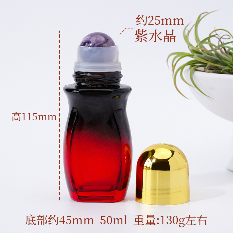 Frasco Roll-On de Cristal Natural y Vidrio para Aceites Esenciales