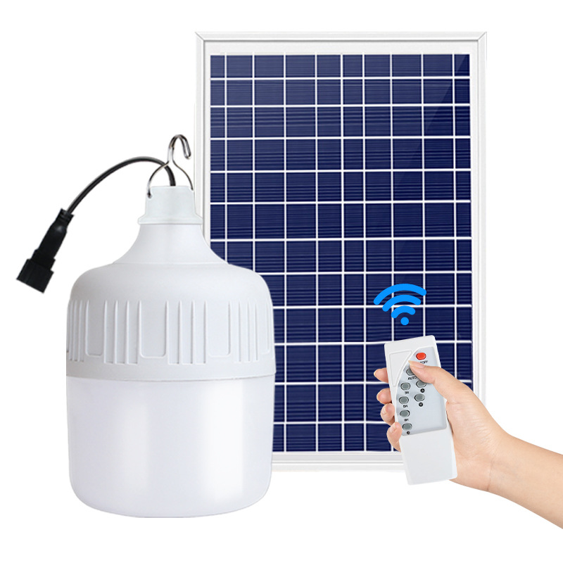 Lámpara Solar de Jardín, Luz Exterior, Farola Doméstica, Bombilla de Iluminación Súper Brillante, Bombilla con Sensor Dividido Recargable a Prueba de Agua