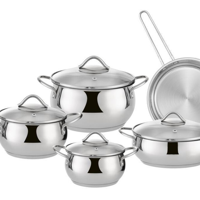 Juego de olla de acero inoxidable de 5 piezas de Jiangmen