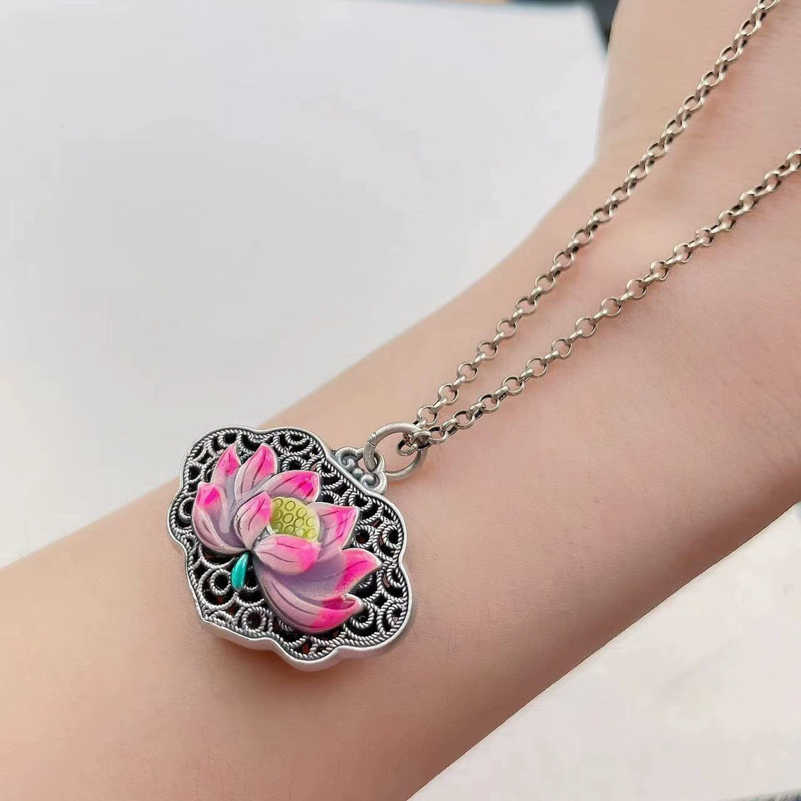 Necklace, retro pendant, chain for key bag , Birthday gift