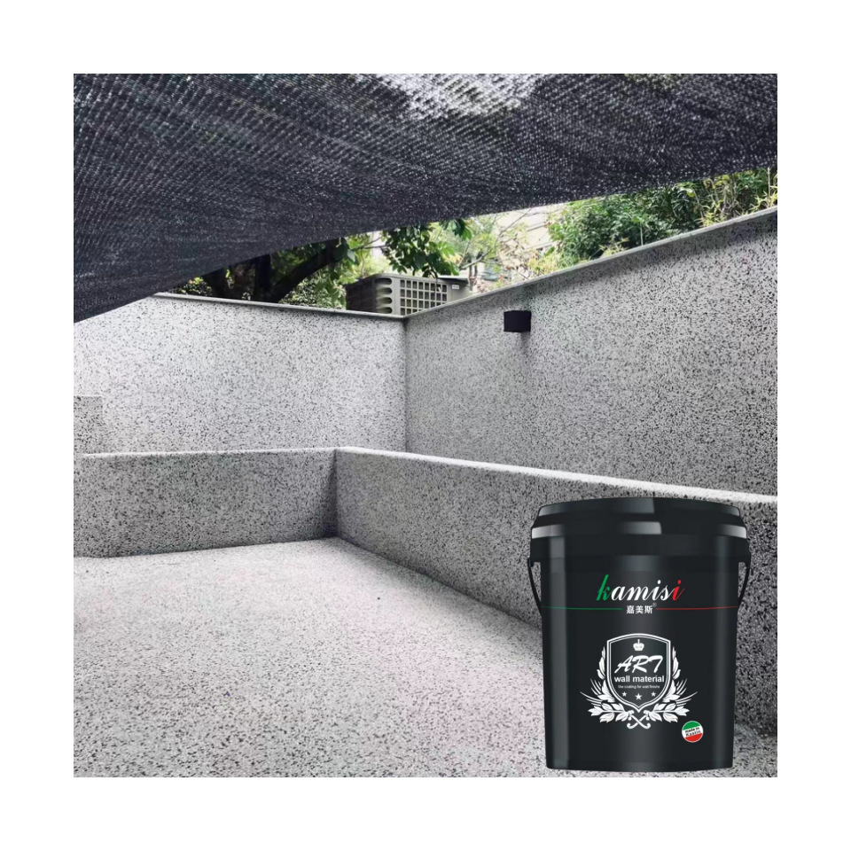 树脂水洗石厂家批发墙地面胶粘石瓷石涂料民宿酒店washstone出口