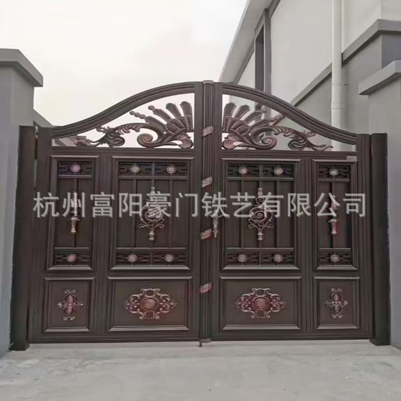 High-End Aluminum Art Gate, Villa Courtyard Fence Gate, Luxury Community School Factory Aluminum Alloy Gate, Low Price