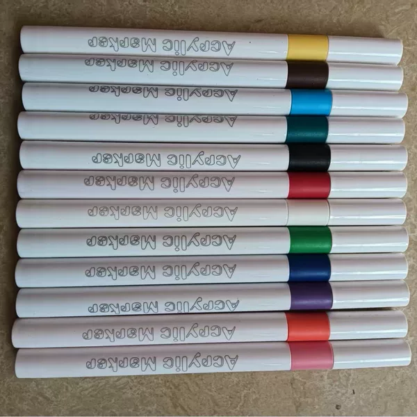 Bulk 60-Color Acrylic Marker Pens for Kidsren and Students Art DIY Waterproof Opaque Graffiti Painting Water-Based Brushes