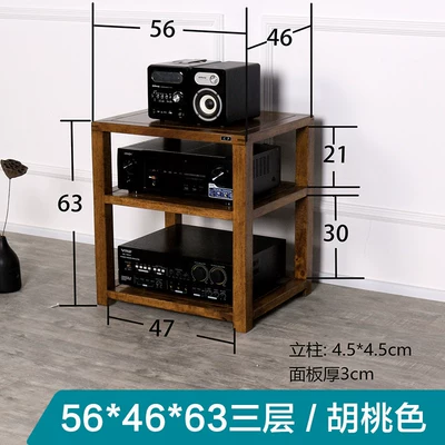 Amplifier Speaker Tv Cabinet, Electric car big tripod - oak-three-layer-walnut-color