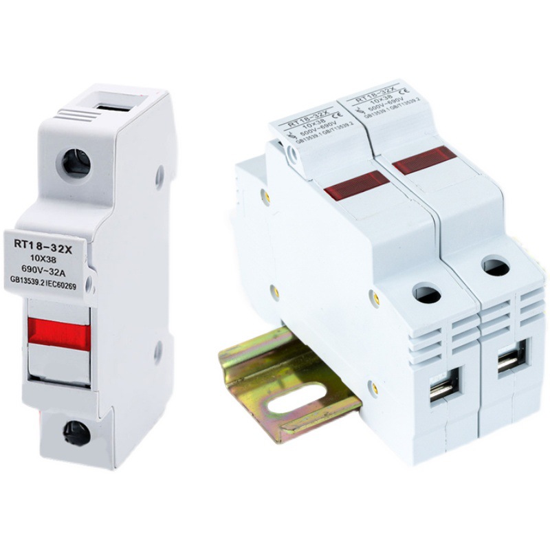 导轨式熔断器底座RT18-32X 63X1P带LED灯1高压陶瓷电瓷瓷瓶绝缘子