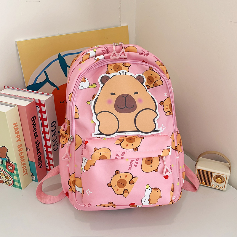 Liebre mochila de impresión universal, mochila resistente a la suciedad, moda para hombres y mujeres, mochila de tendencia ligera de gran capacidad.