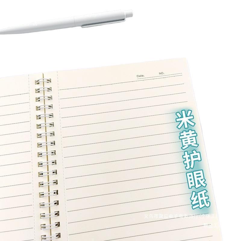 笔记本本子款高颜值超厚大学生5简约冷色系课堂笔记考研厚白卡日|undefined