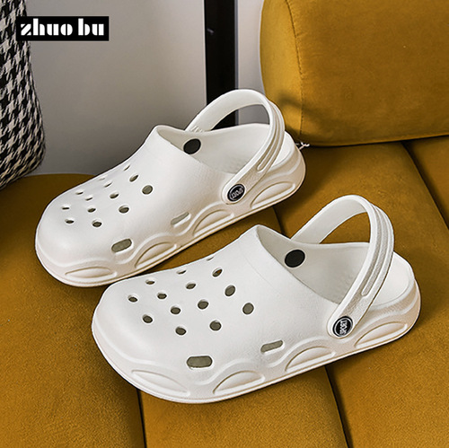 Summer Baotou Hole Shoes for Women, Outwear Soft Bottom, Squeezing Sensation Beach Shoes, Casual Beach Shoes, Beach Couples Slippers for Men