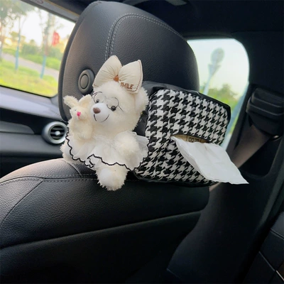 front and rear car supplies: Car tissue box/set - cute-bear-paper-box-style-18
